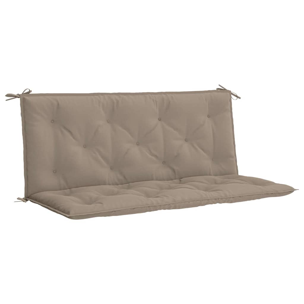 VidaXL coussin de banc de jardin 120x(50+50)x7 cm tissu oxford taupe