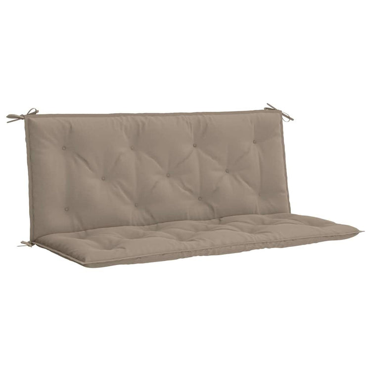 VidaXL coussin de banc de jardin 120x(50+50)x7 cm tissu oxford taupe