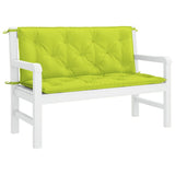 VidaXL Coussin de banc de jardin 120x(50+50)x7 cm Tissu Oxford vert vif - afbeelding 3