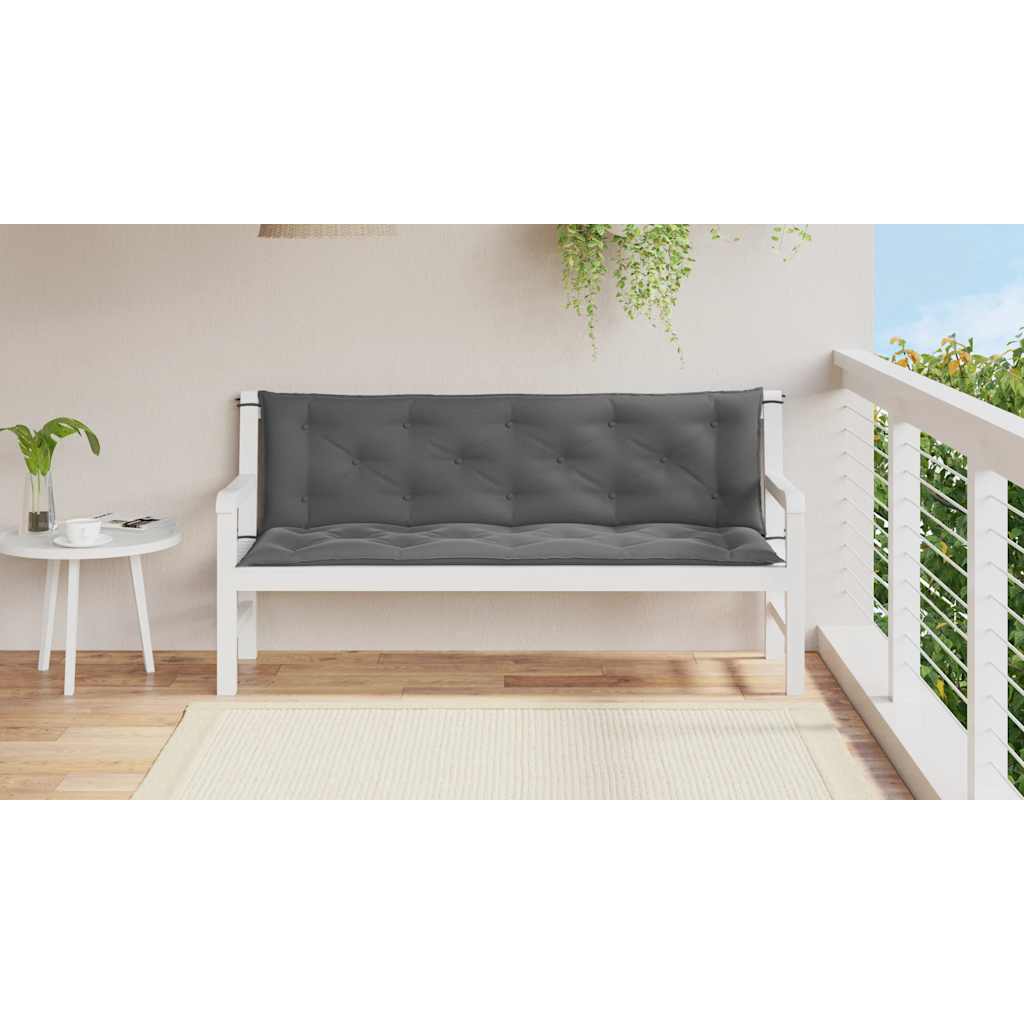 Vidaxl jardin banc coussin 150x (50 + 50) x7 cm oxford tissu anthracite colored