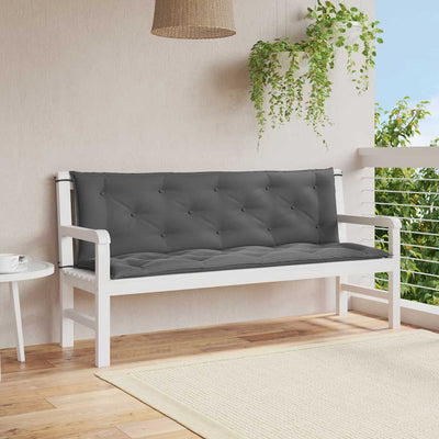 Vidaxl jardin banc coussin 150x (50 + 50) x7 cm oxford tissu anthracite colored