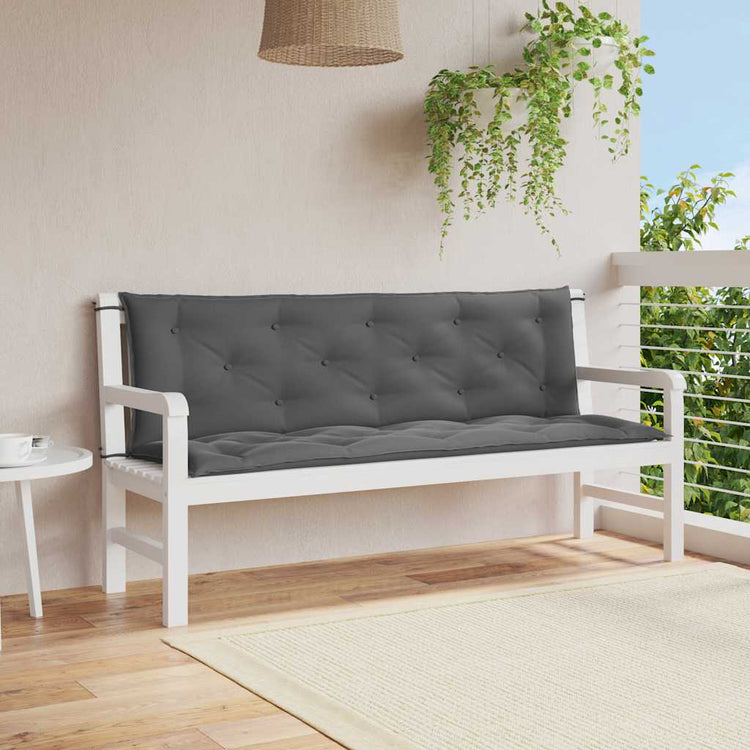 Vidaxl jardin banc coussin 150x (50 + 50) x7 cm oxford tissu anthracite colored