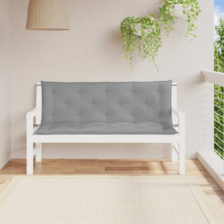 Vidaxx coussin de banc de jardin 150x(50+50)x7 cm tissu oxford gris