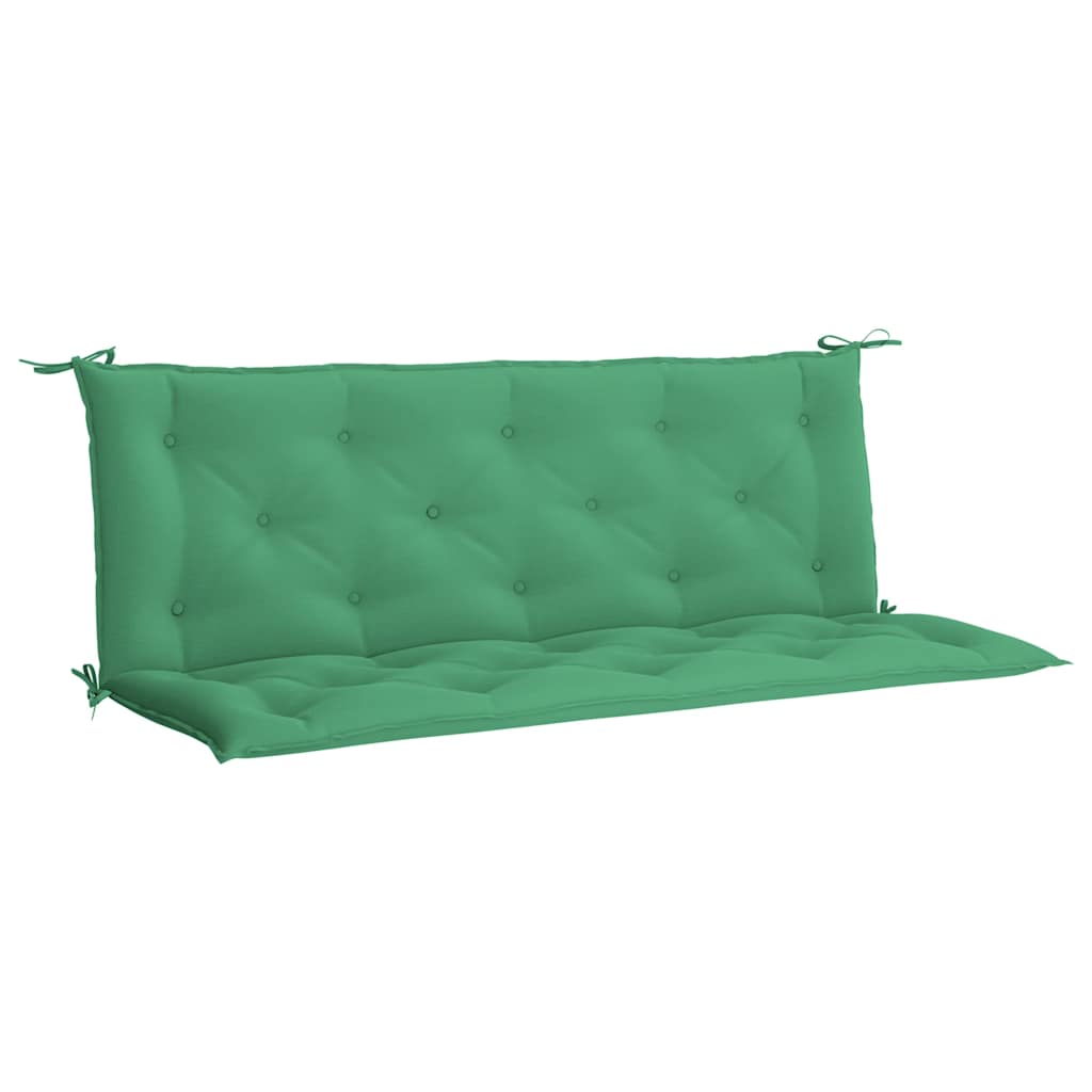 VidaXL coussin de banc de jardin 150x(50+50)x7 cm tissu oxford vert