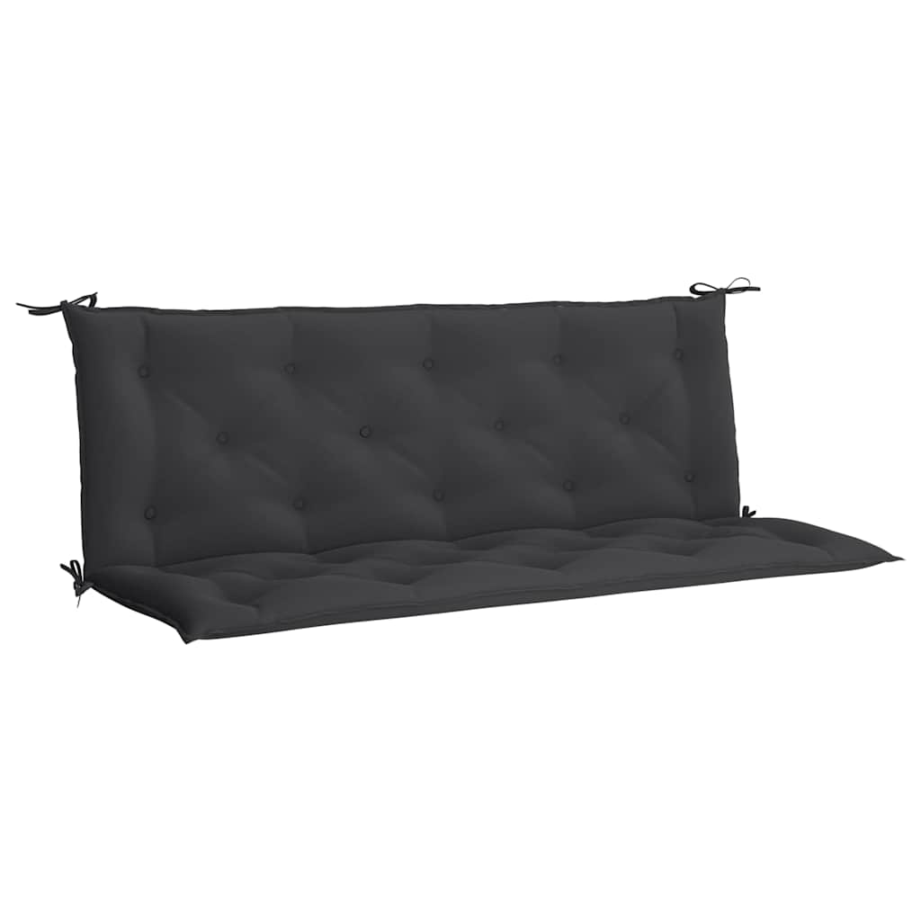 VidaXL Coussin de banc de jardin 150x(50+50)x7 cm tissu Oxford noir