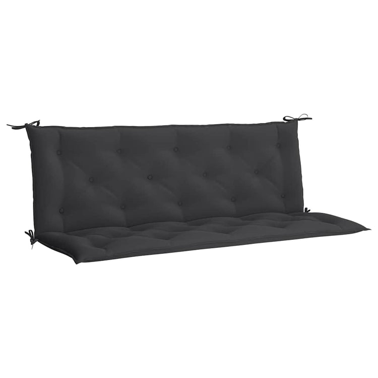 VidaXL Coussin de banc de jardin 150x(50+50)x7 cm tissu Oxford noir