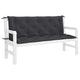 VidaXL Coussin de banc de jardin 150x(50+50)x7 cm tissu Oxford noir