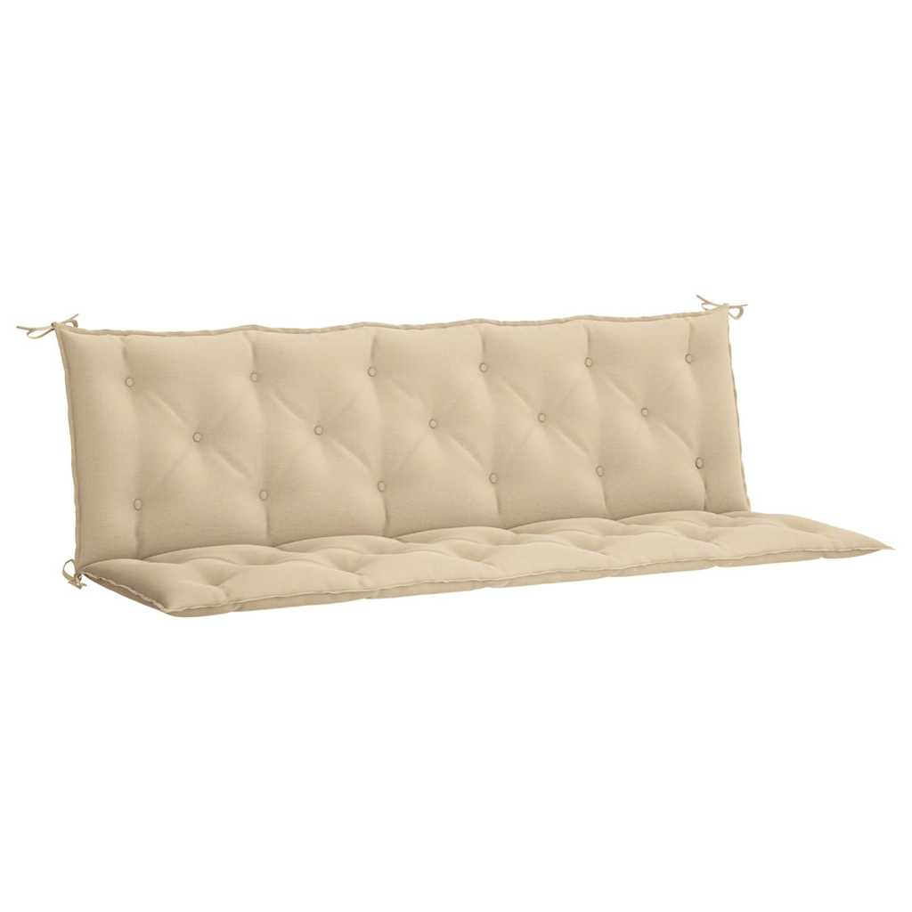 VidaXL coussin de banc de jardin 180x(50+50)x7 cm tissu oxford beige