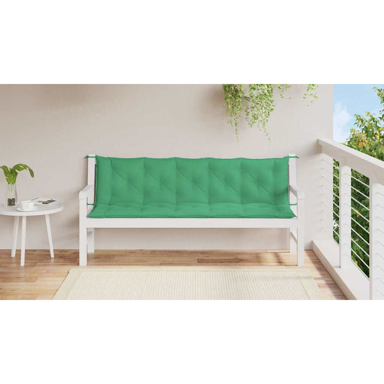 vidaXL Coussin de banc de jardin 180x(50+50)x7 cm Tissu Oxford vert