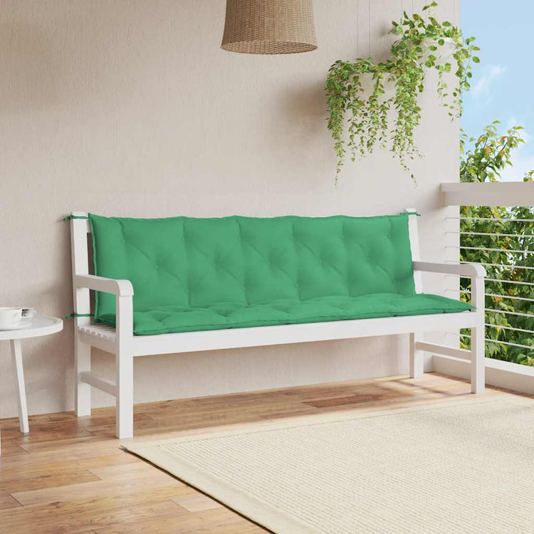 vidaXL Coussin de banc de jardin 180x(50+50)x7 cm Tissu Oxford vert
