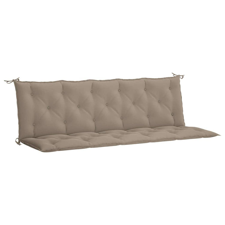 VidaXL coussin de banc de jardin 180x(50+50)x7 cm tissu oxford taupe