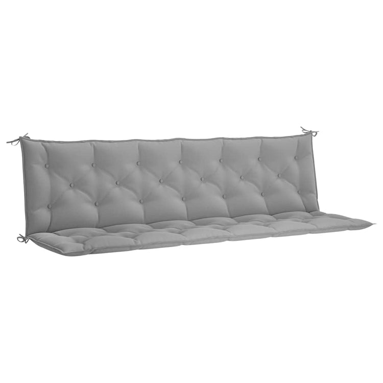 Vidaxx coussin de banc de jardin 200x(50+50)x7 cm tissu oxford gris