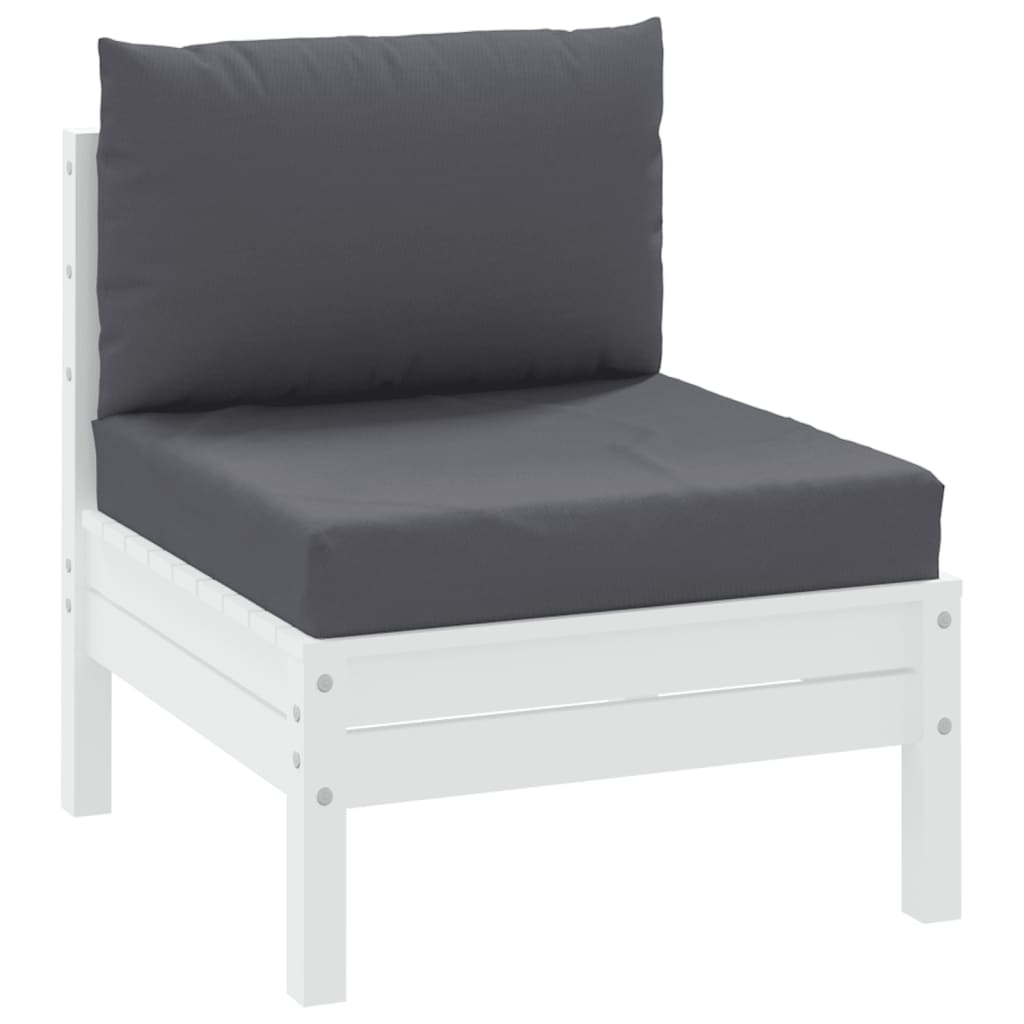 Coussins de palette vidaxl 2 strivus anthracite tissu