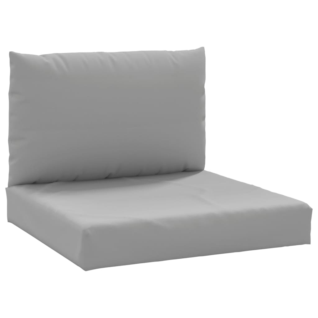 VidaXL coussins de palette 2 pcs tissu gris