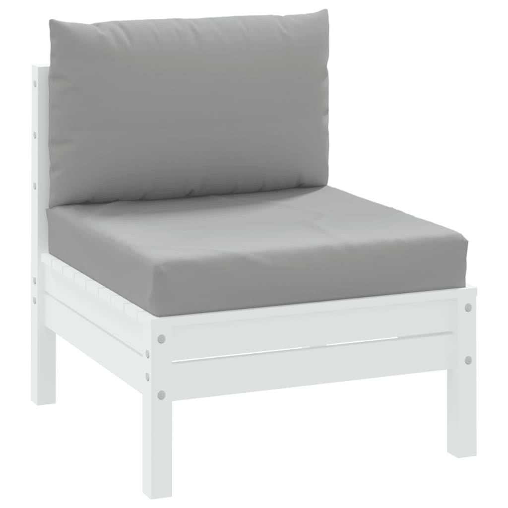 VidaXL coussins de palette 2 pcs tissu gris