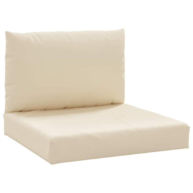 VidaXL coussins de palette 2 pcs tissu beige