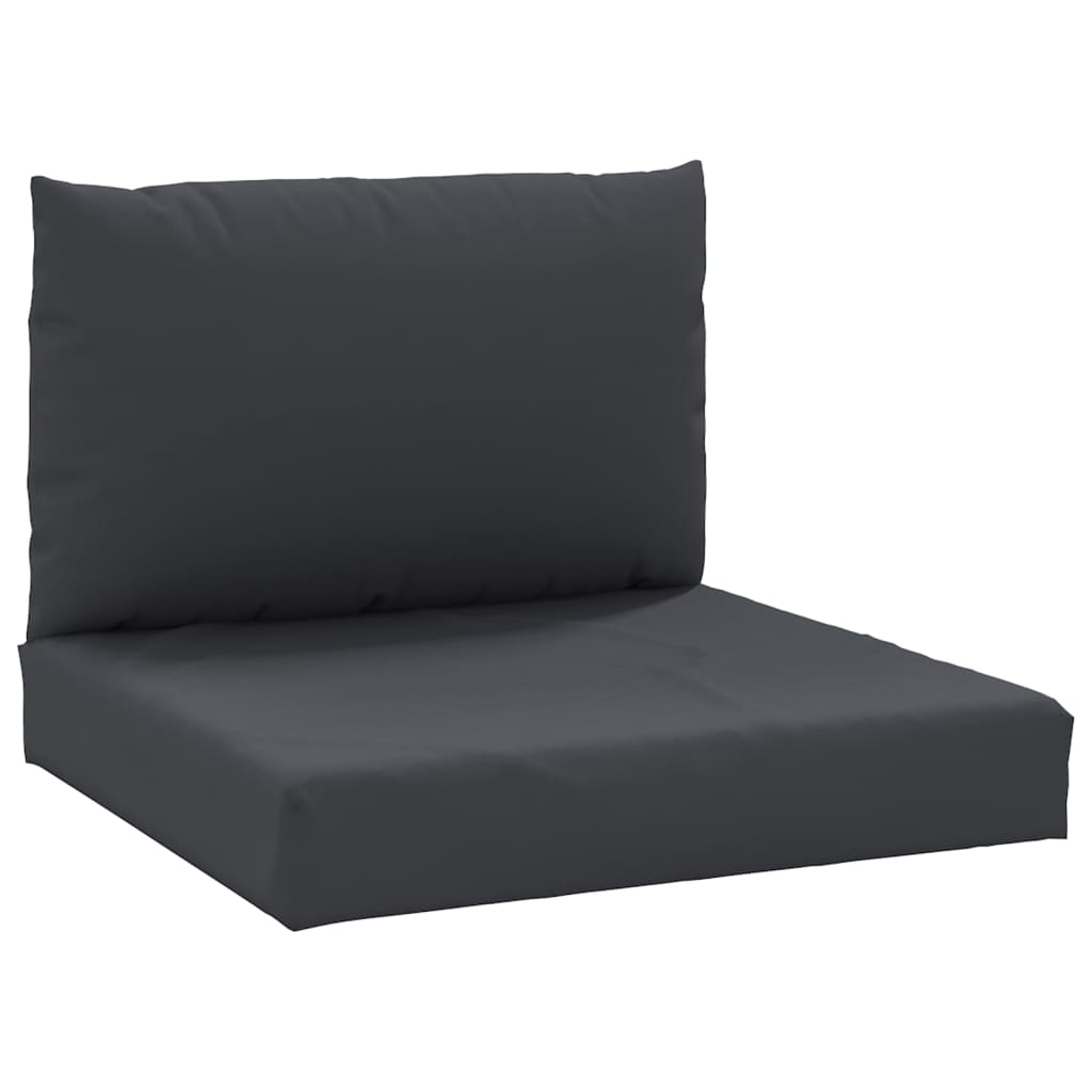 Coussins de palette vidaxl 2 st tissu noir