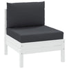 Coussins de palette vidaxl 2 st tissu noir