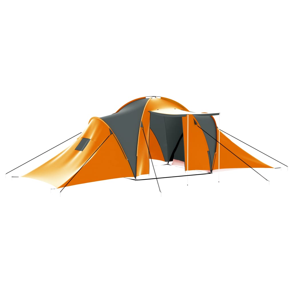 Vidaxl Tent à 9 tissus gris et orange