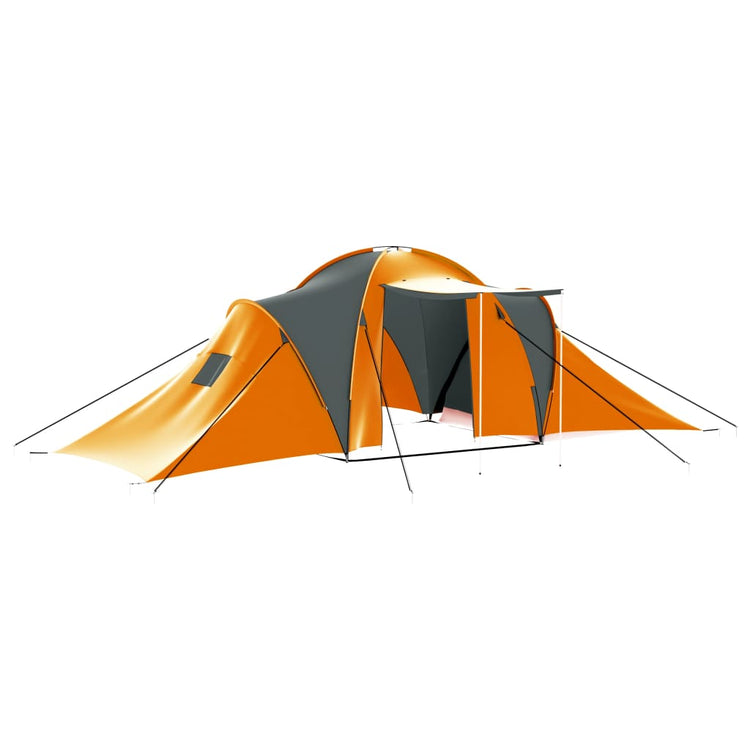 Vidaxl Tent à 9 tissus gris et orange