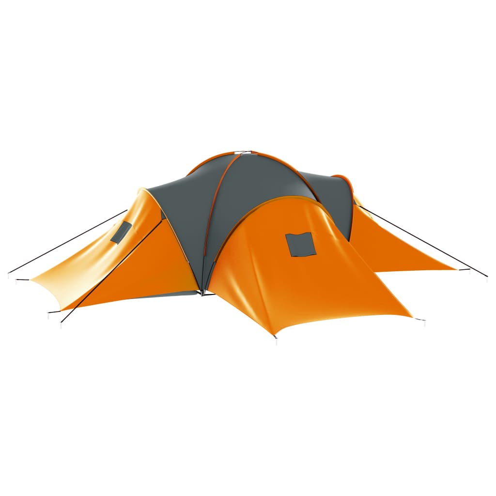 Vidaxl Tent à 9 tissus gris et orange