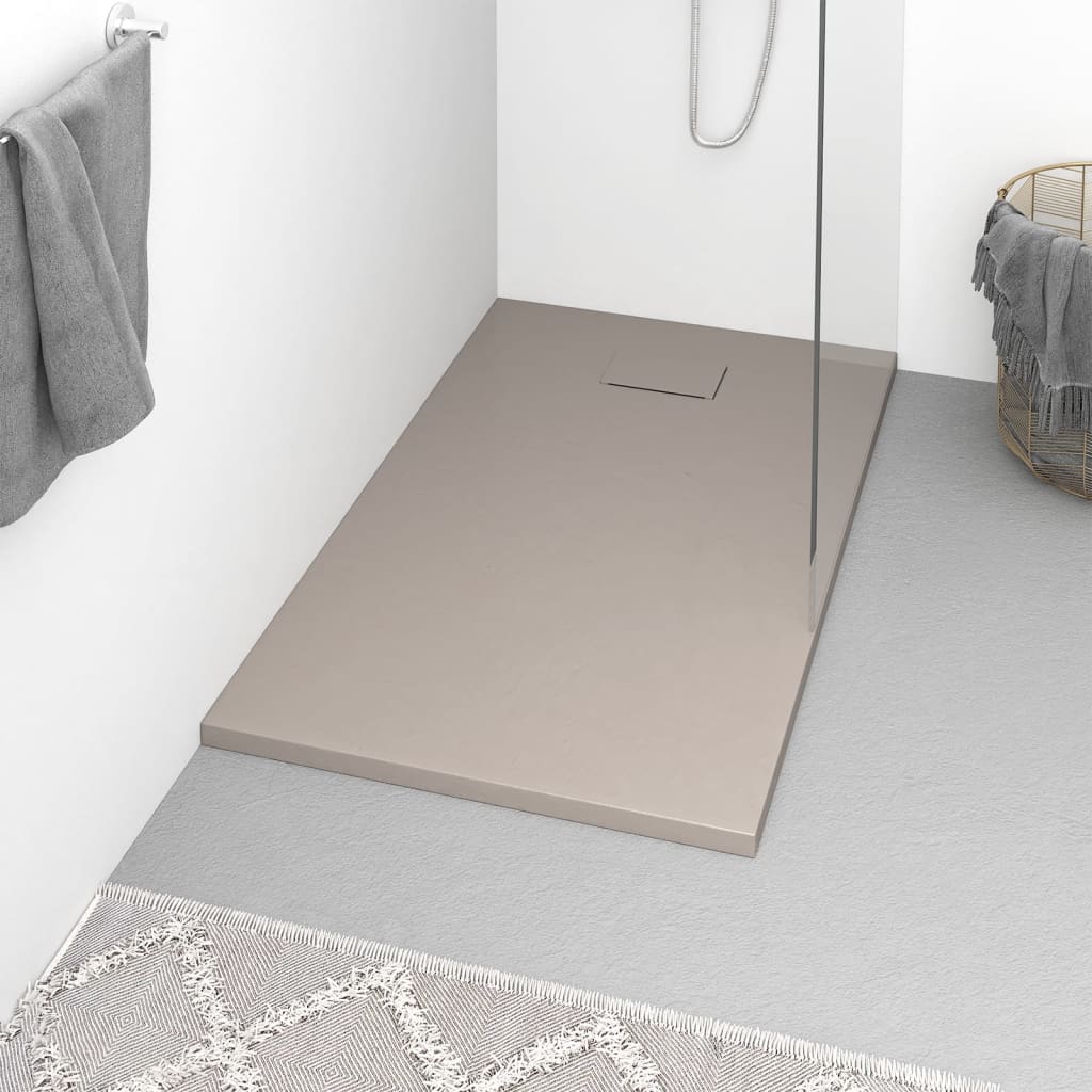 Bac de douche Vidaxl 120x70 cm SMC Brown