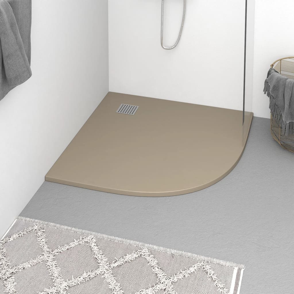 Bac de douche Vidaxl 90x90 cm SMC marron