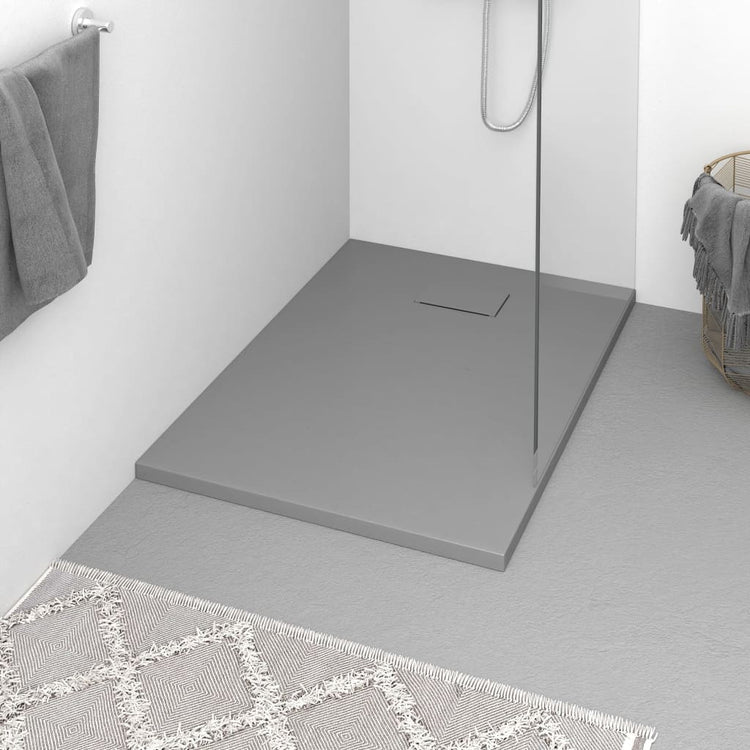 Bac de douche vidaxl 100x70 cm smc gris