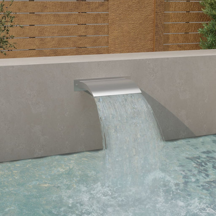 Vidaxl Piscine Fountain 45x26x13 cm en acier inoxydable en argent coloré
