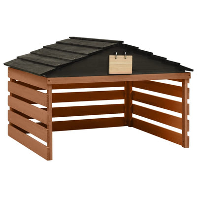 Couverture Vidaxl pour la tondeuse à gazon 78x74x54 cm Vurenhout Brun noir