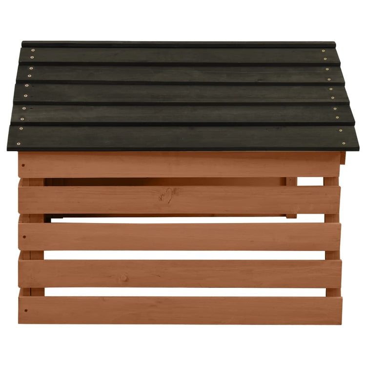 Couverture Vidaxl pour la tondeuse à gazon 78x74x54 cm Vurenhout Brun noir