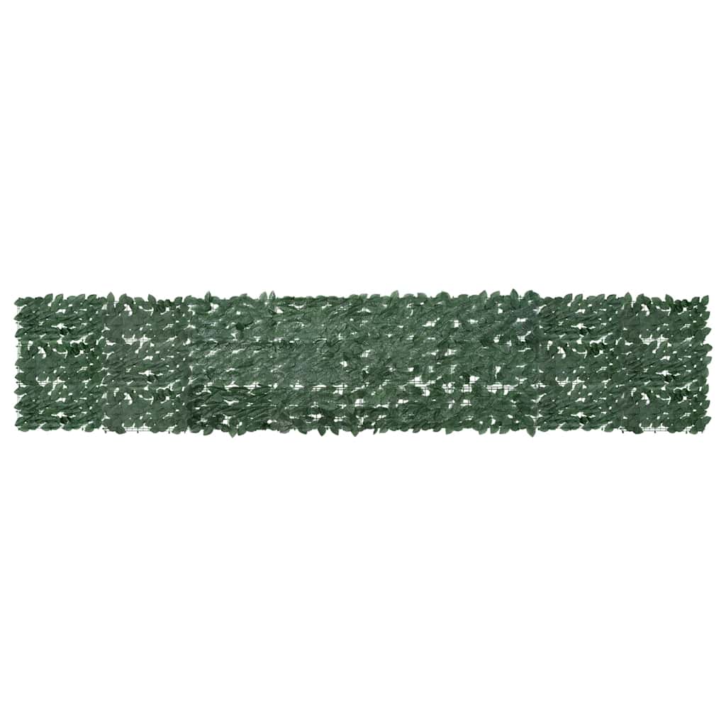 Écran de balcon Vidaxl avec feuilles vert foncé 400x75 cm
