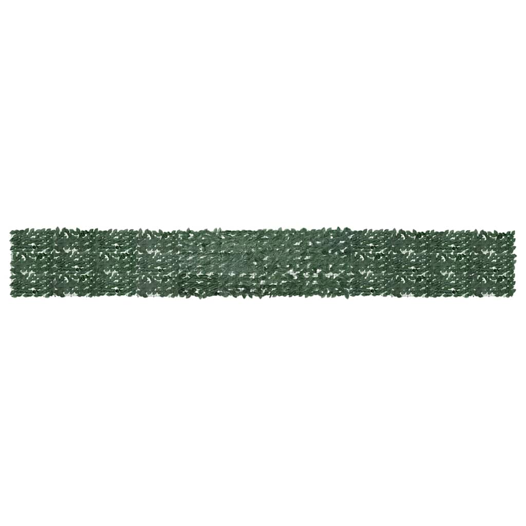 Écran de balcon Vidaxl avec feuilles vert foncé 600x75 cm