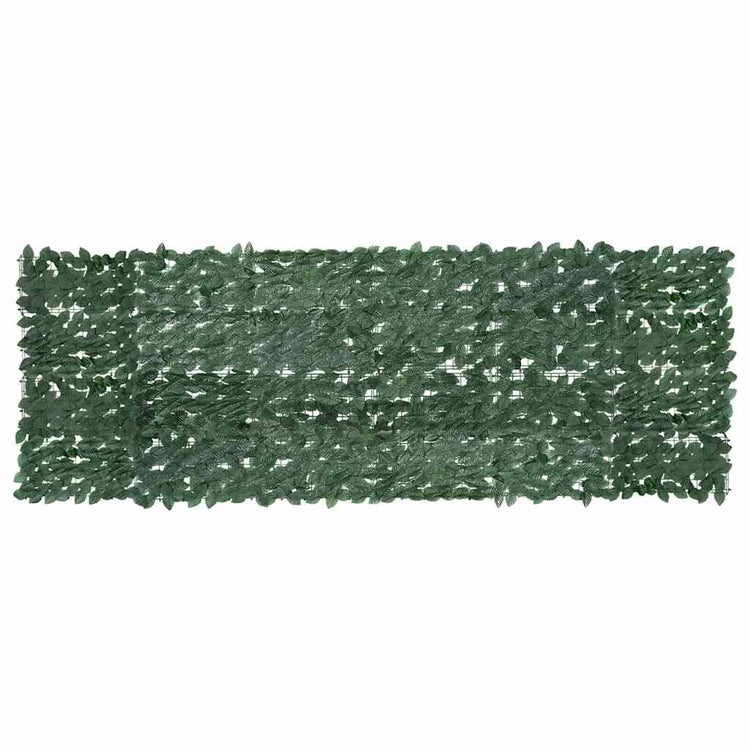 Écran de balcon Vidaxl avec feuilles vert foncé 300x100 cm