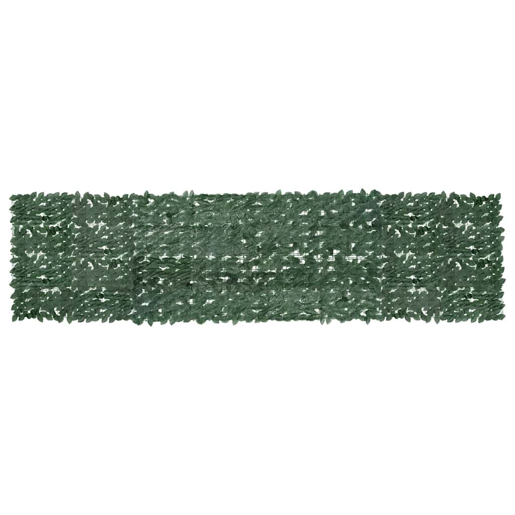 Écran de balcon Vidaxl avec feuilles vert foncé 400x100 cm