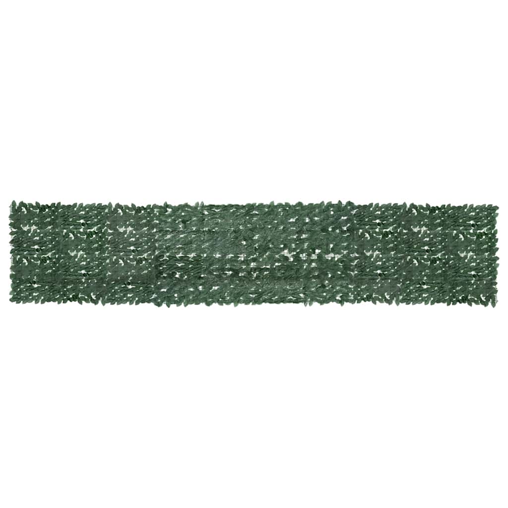 Écran de balcon Vidaxl avec feuilles vert foncé 500x100 cm