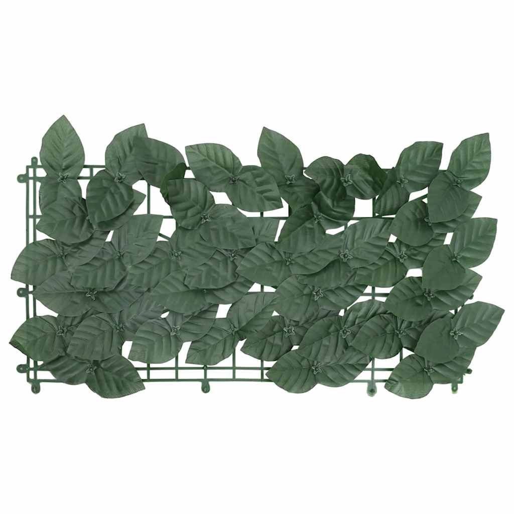 Écran de balcon Vidaxl avec feuilles vert foncé 600x150 cm