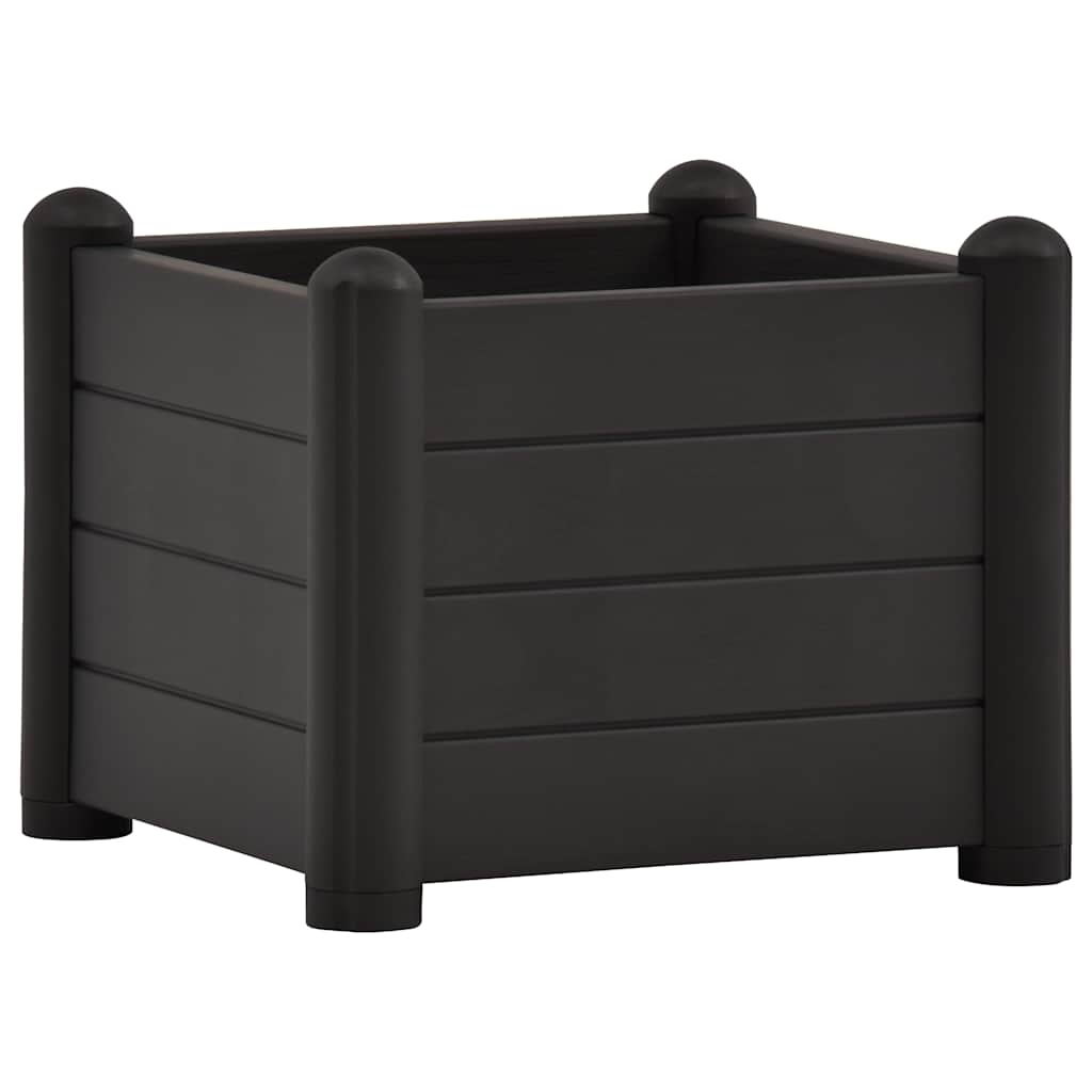 Vidaxl Planter surélevé 43x43x35 cm PP anthracite