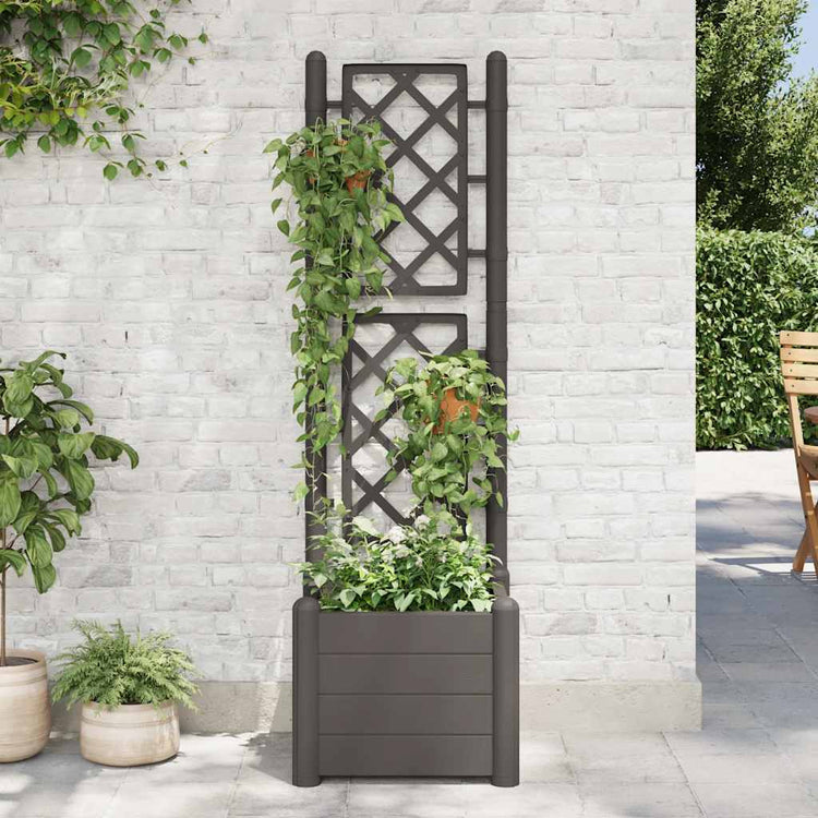 VIDAXL PLANNET AVEC TRAVAIL STAT 43X43X142 CM PP Anthracite -colored