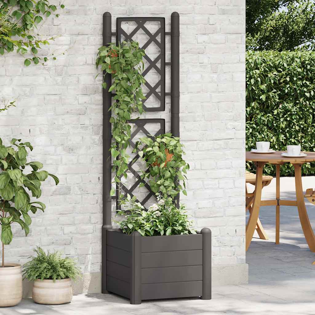 VIDAXL PLANNET AVEC TRAVAIL STAT 43X43X142 CM PP Anthracite -colored