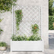 Vidaxl Plannet avec latwerk 100x43x142 cm pp blanc