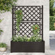 Planteur vidaxl avec latwerk 100x43x142 cm pp anthracite