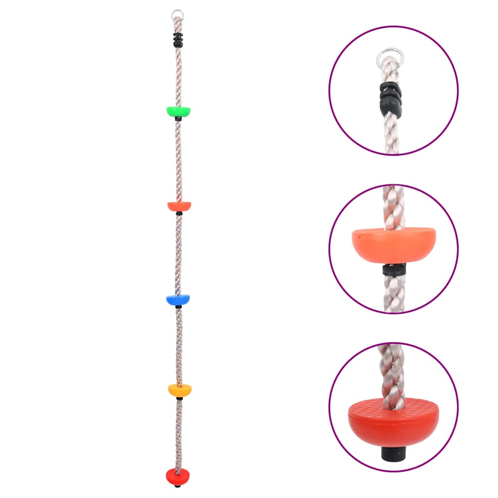 Corde d'escalade vidaxl avec des disques 200 cm