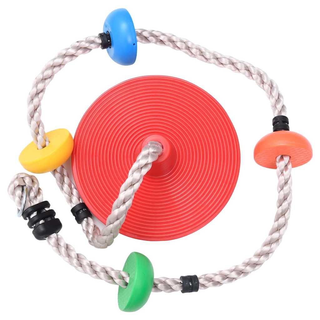 Vidaxl Rocking Climb Corde avec plateaux et disque 200 cm
