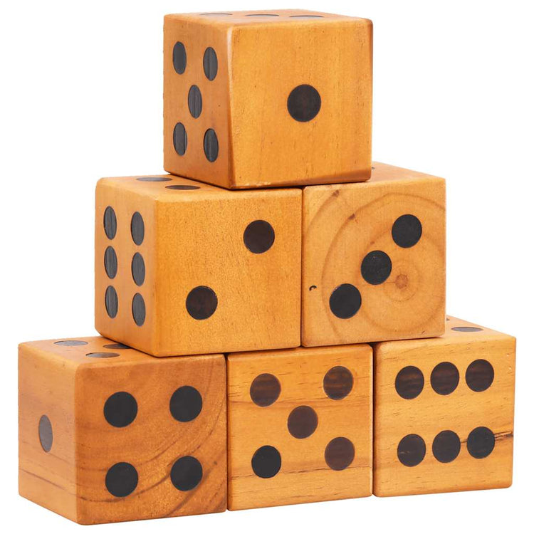 Vidaxl Dice de 6 pièces Set Mega Solid Pine