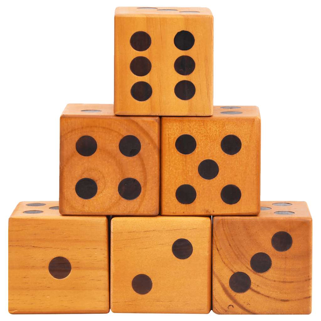 Vidaxl Dice de 6 pièces Set Mega Solid Pine