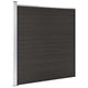Panneau de clôture Vidaxl 175x186 cm HKC noir