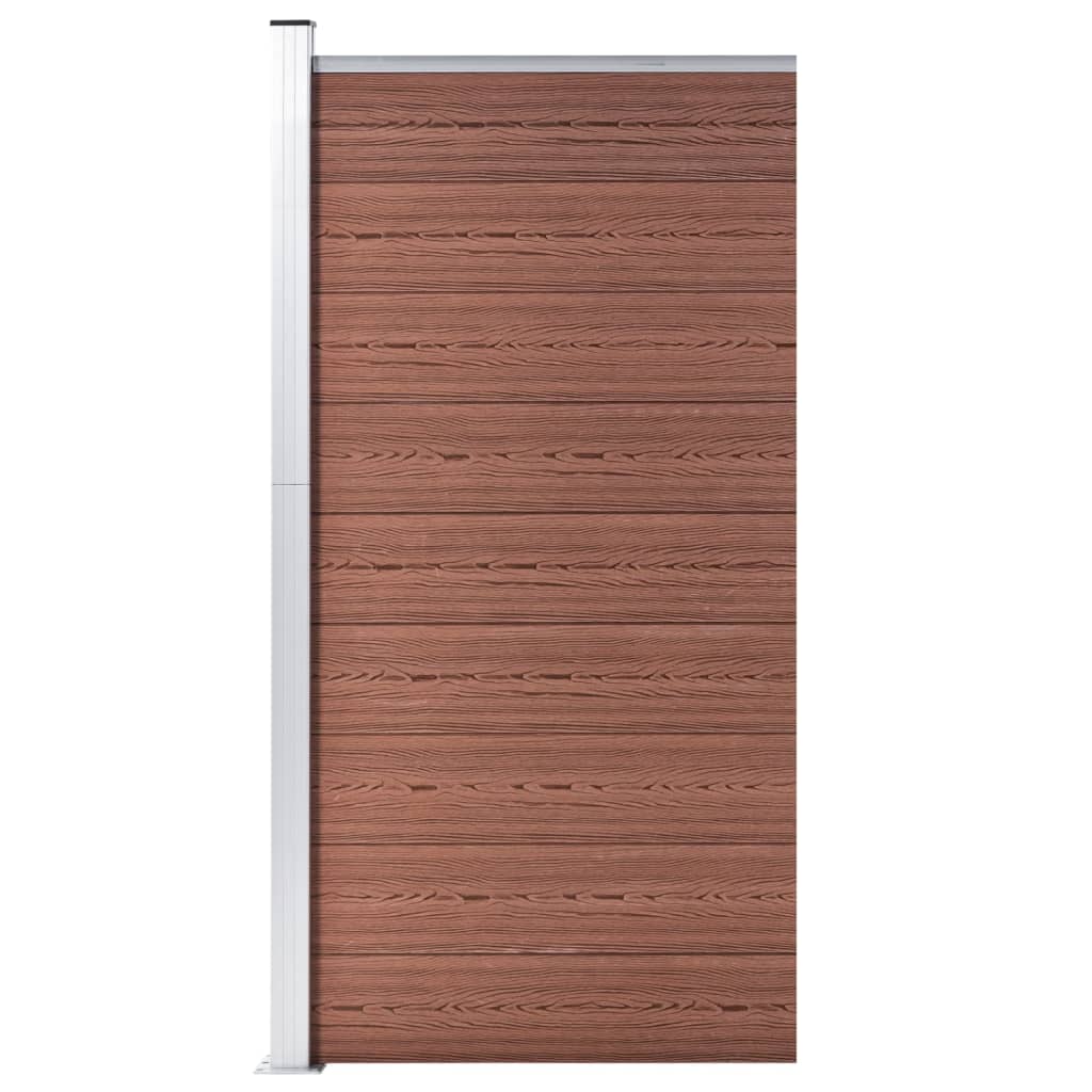 Vidaxxl panneau de clôture 95x186 cm hkc marron
