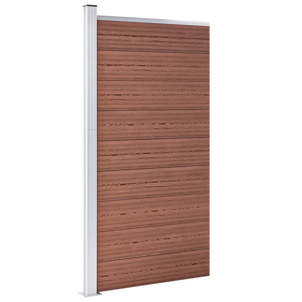 Vidaxxl panneau de clôture 95x186 cm hkc marron