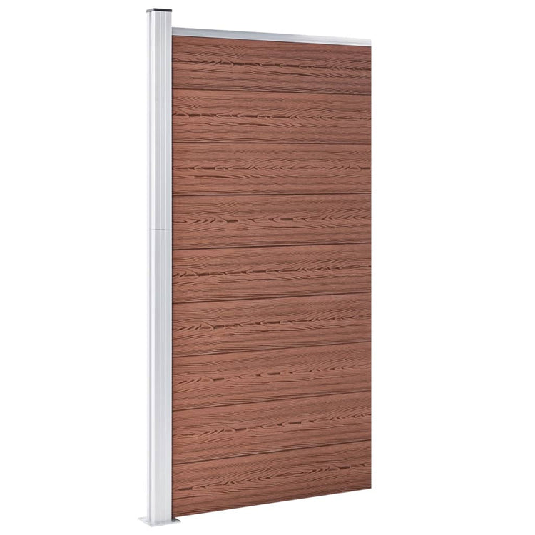 Vidaxxl panneau de clôture 95x186 cm hkc marron
